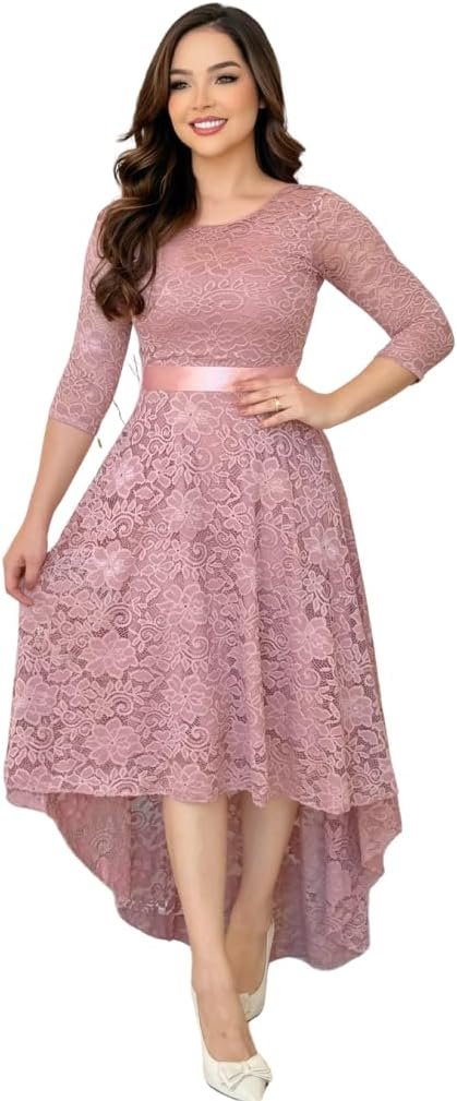 VestidoFemininoDeFestaRendaMulletComCaldacomFaixaCintoLongoForradojpg SYMFASHION The Global Destination For Modern Luxury